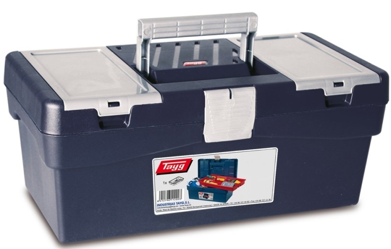 Ящик для инструмента пластмассовый TAYG 112003, 40x21,7x16,6см (с лотком) 