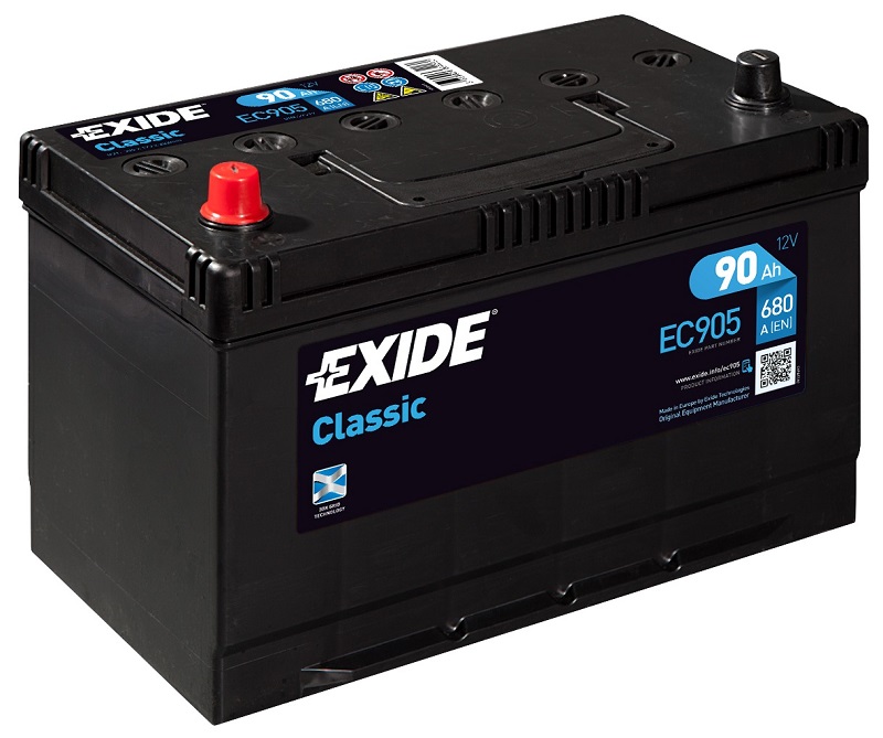 Аккумуляторная батарея Exide EC905 Classic (12В, 90А/ч)