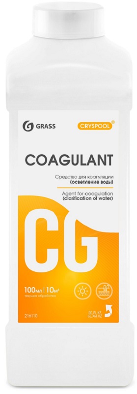 Средство для коагуляции (осветления) воды CRYSPOOL Coagulant Grass 150004, 1л