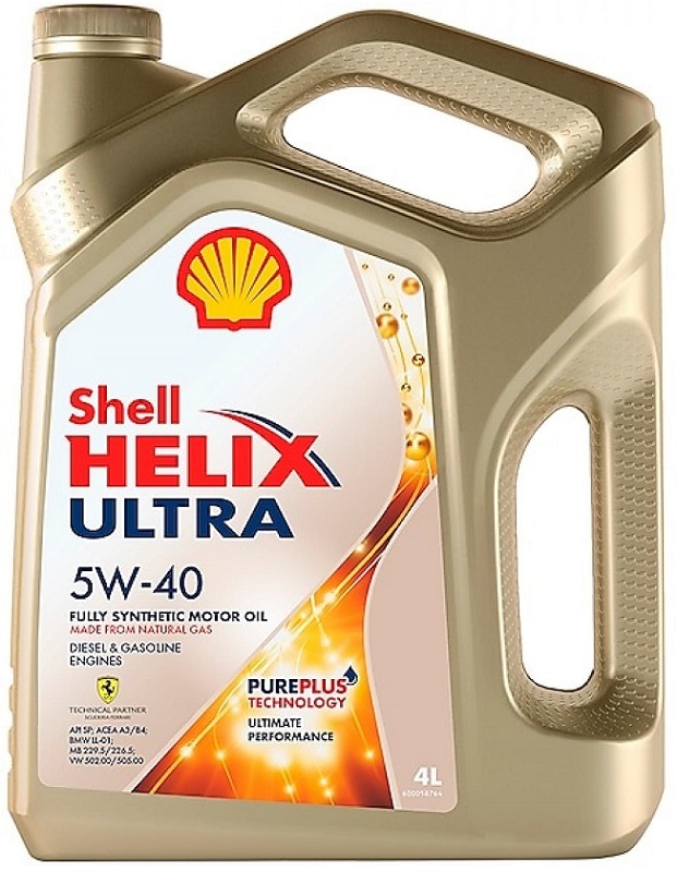 Масло моторное синтетическое Shell 550040755 Helix Ultra 5W-40, 4л