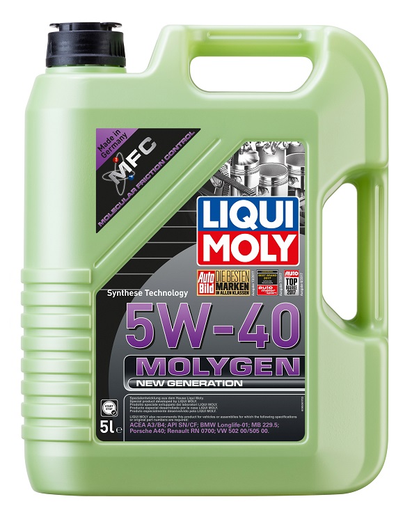 Масло моторное синтетическое Liqui Moly 9055 Molygen New Generation 5W-40, 5л