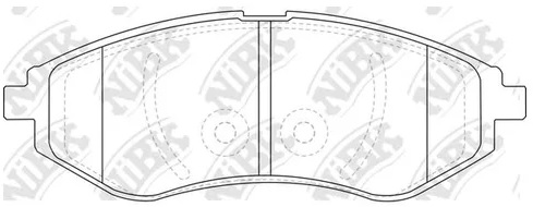 Колодки тормозные дисковые передние CHEVROLET AVEO NiBK PN0370