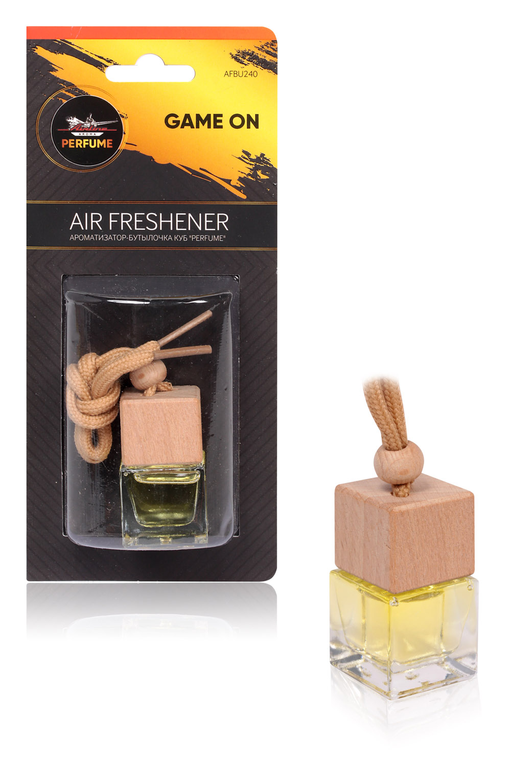 Ароматизатор-бутылочка куб "Perfume" GAME ON AIRLINE AFBU240