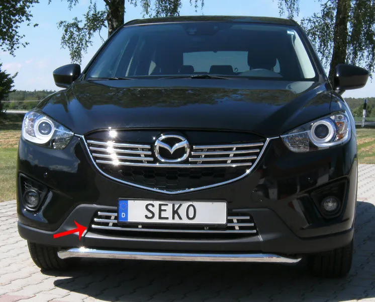 Решетка в передний бампер Seko 16мм для Mazda CX-5 I 2011-2017