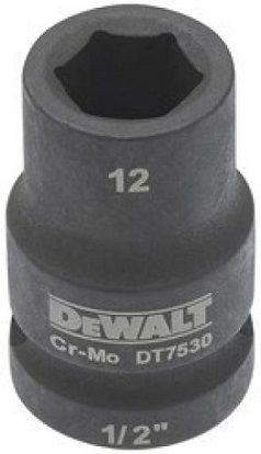 Головка ударная накидная DEWALT DT7530-QZ, 12 мм, 1/2