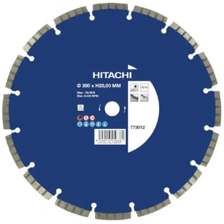  Алмазный диск по бетону HITACHI 773012, 300х20 мм