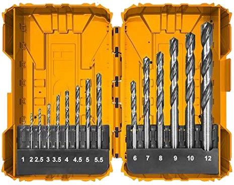 Набор сверл по металлу HSS M2 INGCO AKDL51502, 15 штук