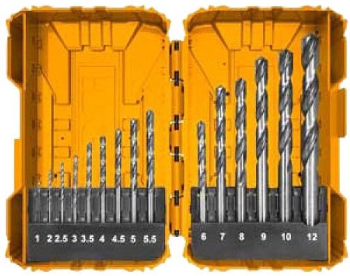 Набор сверл по металлу INGCO AKDL51501, 1-12 мм, 15 штук