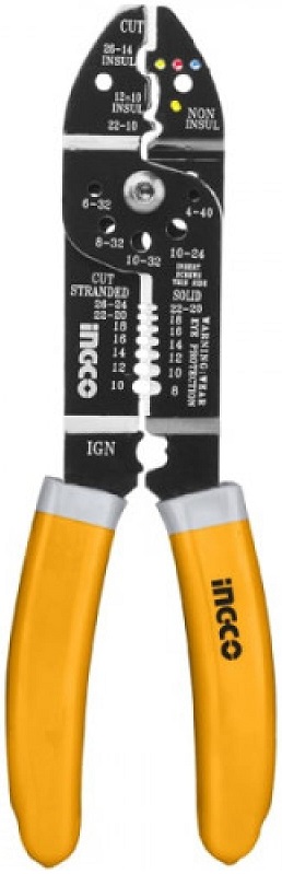 Стриппер для обжима и зачистки проводов INGCO HWSP851, 215 мм