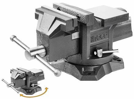 Поворотные тиски с наковальней INGCO HBV088, 200 мм