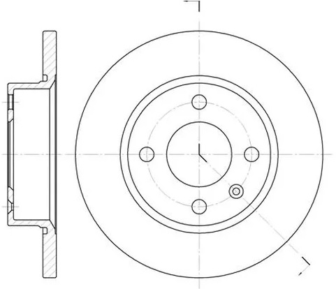 Диск тормозной передний Chery COWIN, Skoda Favorit, Felicia Remsa 6425.00, D=236 мм