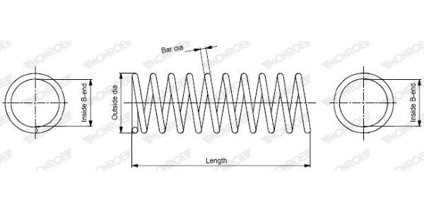 Пружина подвески FORD Mondeo MONROE SP0053