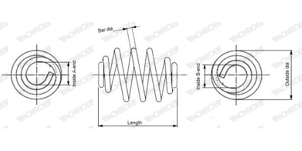 Пружина подвески AUDI A6 Monroe SN3251