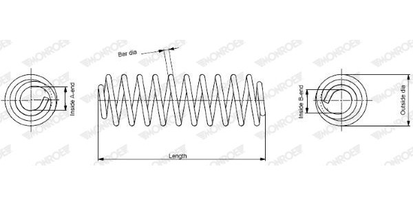 Пружина подвески BMW X5 Monroe SP3622