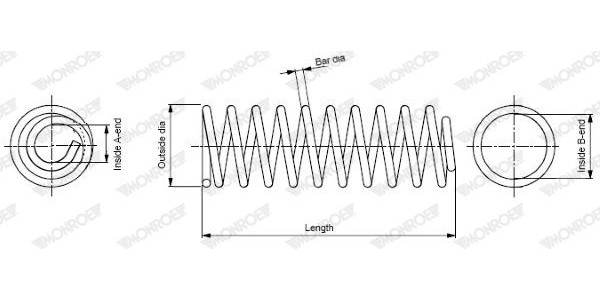 Пружина подвески MITSUBISHI Colt Monroe SP3474