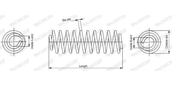 Пружина подвески FORD Mondeo Monroe SP1189