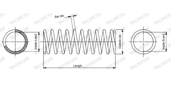 Пружина подвески TOYOTA COROLLA Monroe SP0308