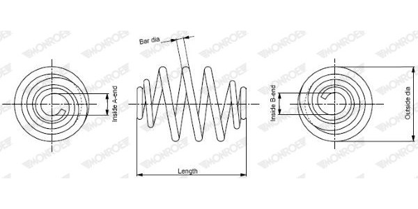 Пружина подвески OPEL Zafira Monroe SP0764