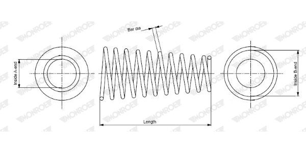 Пружина подвески FORD Mondeo Monroe SP0517