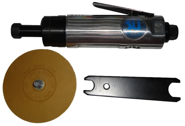 Пневматическая цилиндрическая машинка Sumake ST-6634 с резиновым зачистным диском