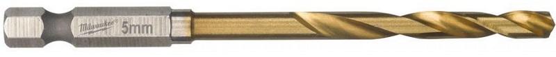 Сверло по металлу RedHEX HSS-G TiN Milwaukee 48894712, 5х46х93 мм
