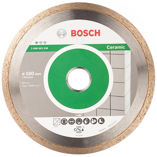 Диск алмазный отрезной STANDARD for Ceramic Bosch 2608602536, 180х25.4 мм
