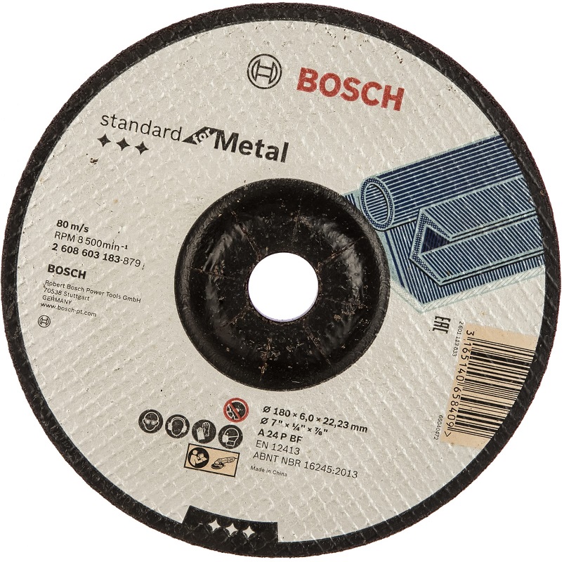 Круг отрезной по металлу Standard Bosch 2608603162, 230x3х22.2 мм