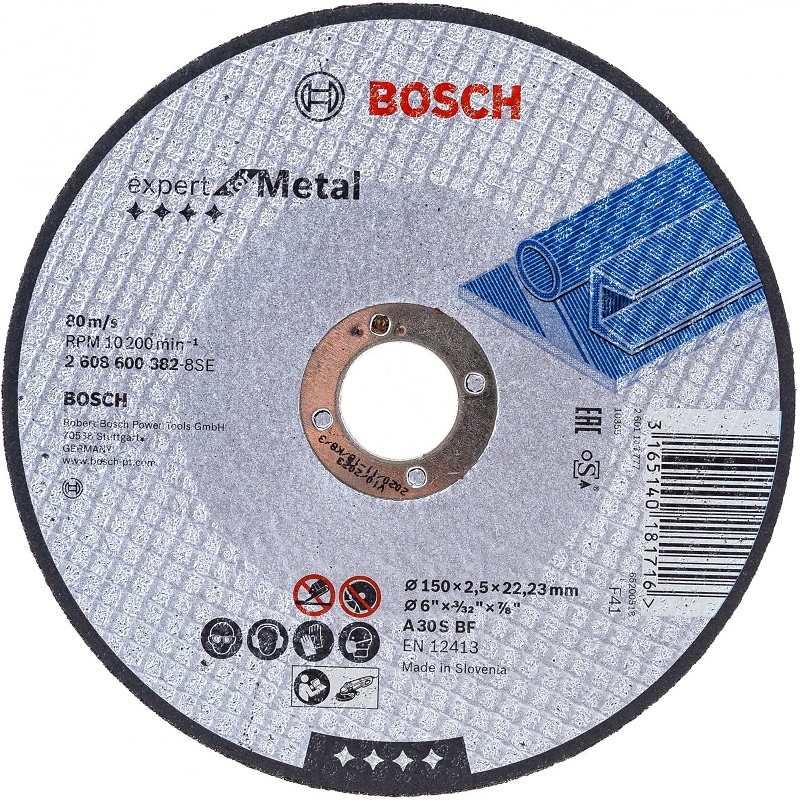 Отрезной круг по металлу Bosch 2608603398, 150x22.2х1.6 мм