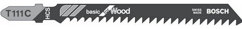 Пилка для лобзика T111С 1 штука BOSCH Basic for Wood 2608637878