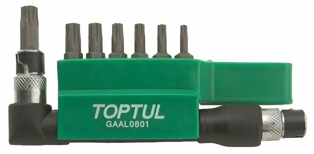 Набор бит TORX 1/4 TOPTUL GAAL0801 (Т10-Т40, 30 мм, 8 штук)