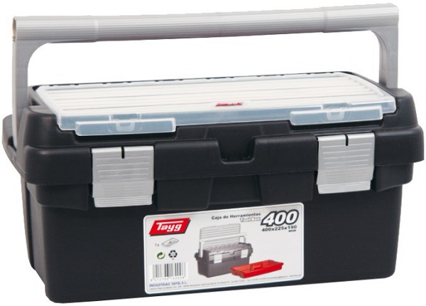 Ящик для инструмента пластмассовый 40x22,5x19см TAYG 162008 (с лотком)