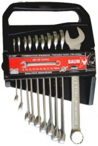 Набор комбинированных ключей BAUM 30-10MP, 8-19 мм, 10 предметов 