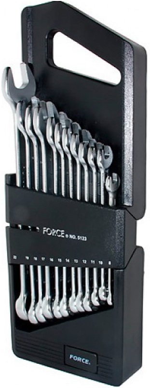 Набор комбинированных ключей Force 5123, 8-22 мм, 12 предметов