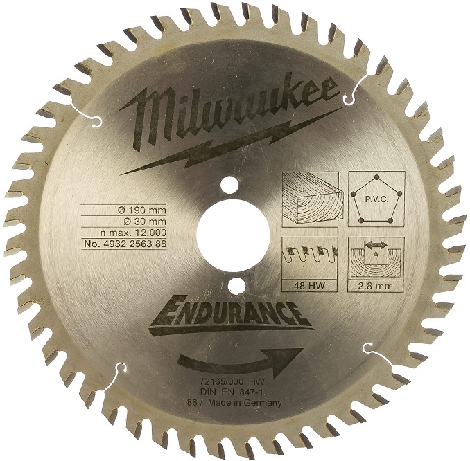 Пильный диск Milwaukee 4932256388, 190х30 мм