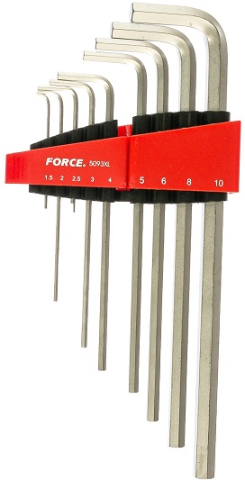 Набор экстрадлинных 6-гранных ключей  Force 5093XL, 1.5-10 мм, 9 предметов