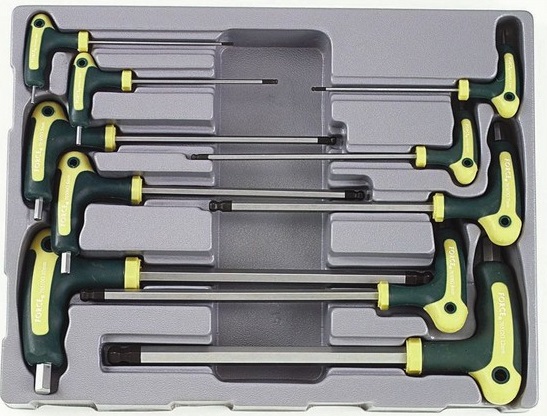 Набор 6-гранных ключей Force 5106B с шаром, 2-12 мм, 10 предметов