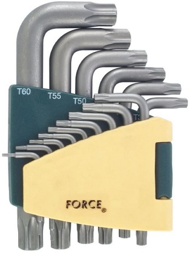 Набор Г-образных ключей Torx Force 5151L длинных, Т6-Т60, 15 предметов