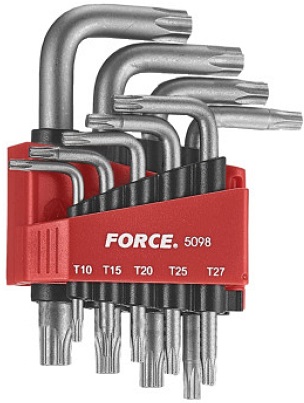 Набор Г-образных ключей Torx  Force 5098, T10-T50, 9 предметов