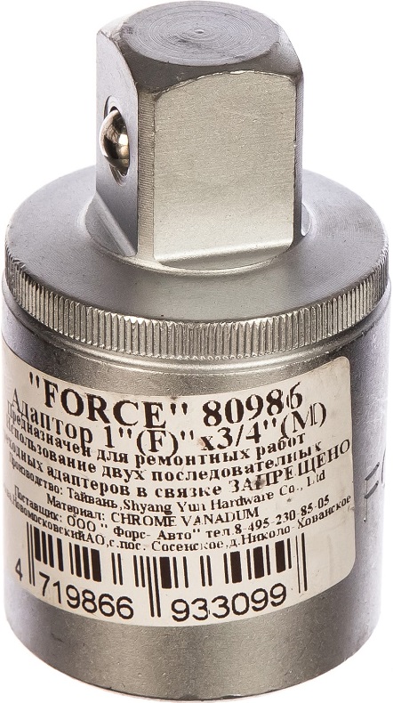 Адаптер 1 x 3/4 Force 80986, 74 мм