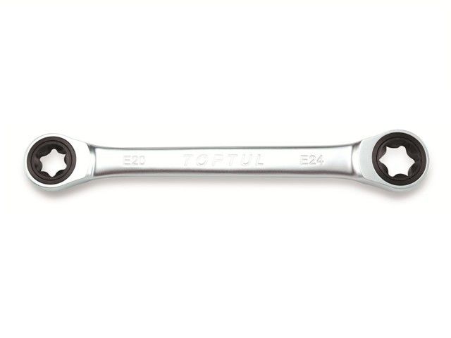 Трещоточный накидной ключ звездочка Toptul AOAC0608, E6xE8 мм
