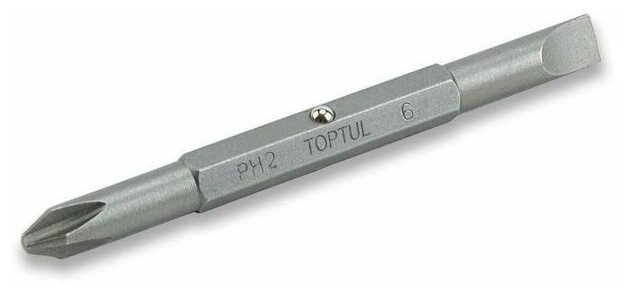 Насадка двухсторонняя TOPTUL FKAA0206 (PH2 / SL6 мм, L=75 мм)
