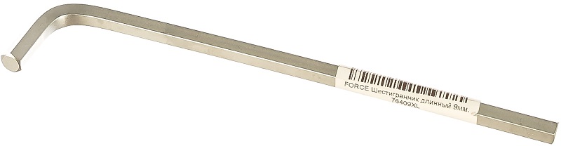 Экстрадлинный Г-образный 6-гранный ключ Force 76409XL, 9 мм