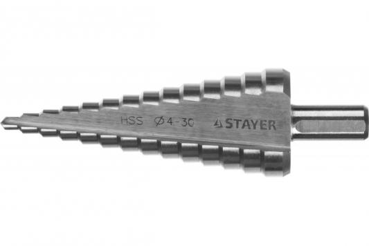 Сверло ступенчатое по металлу STAYER 29660-4-30-14, 100 мм