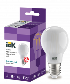 Лампа светодиодная Iek LLF-A60-11-230-40-E27-FR LED A60 шар матов.