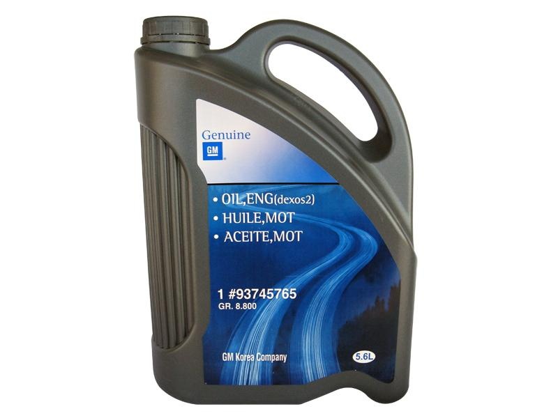 Моторное масло General Motors 93745765 GM Oil, ENG(DEXOS2) 5W-30 5.6 л