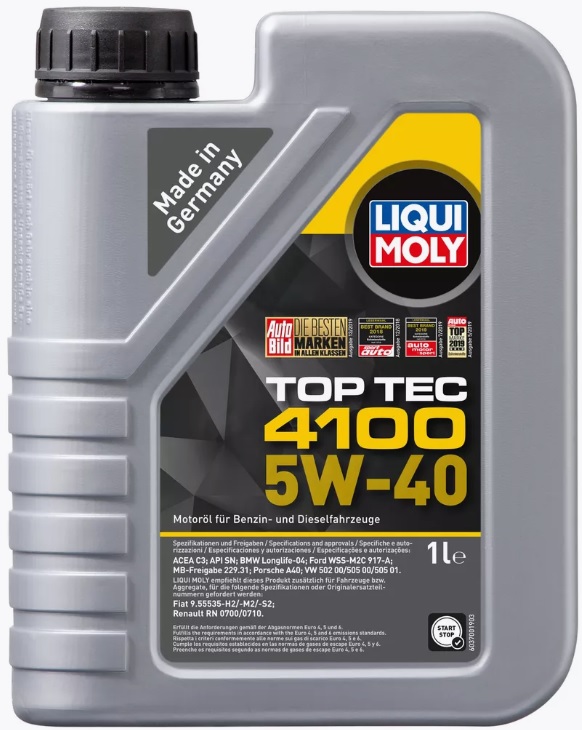 Моторное масло Liqui Moly 7500 Top Tec 4100 5W-40 1 л