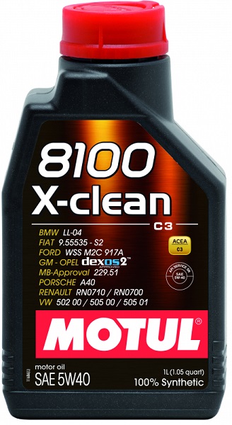 Моторное масло Motul 8100 X-clean 102786 5W-40 1 л