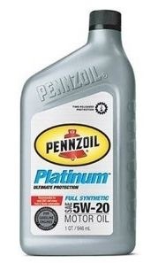 Моторное масло Pennzoil 071611915083 Platinum Full Synthetic Motor Oil 5W-20 0.946 л