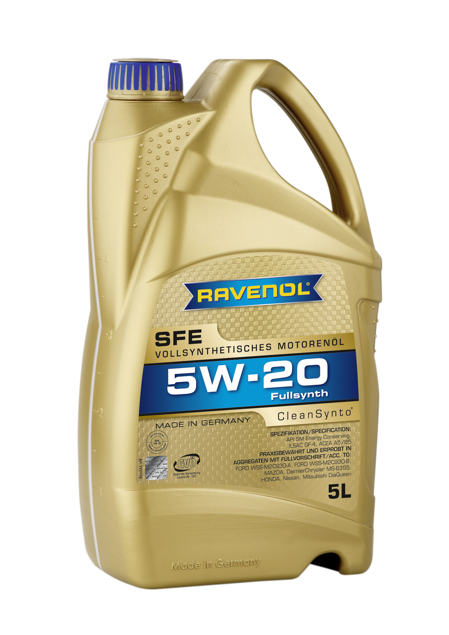 Моторное масло Ravenol 4014835722552 Super Fuel Economy SFE 5W-20 5 л