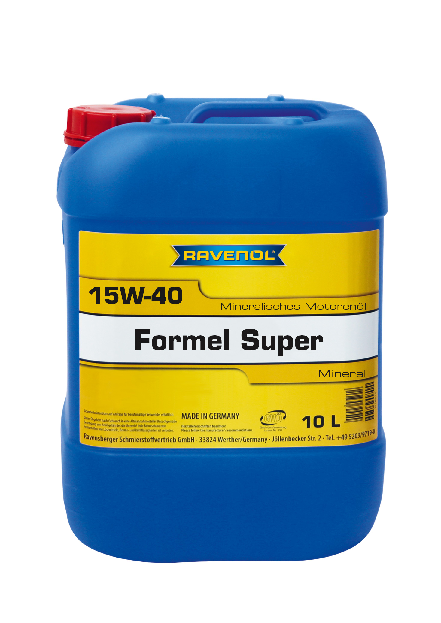 Моторное масло Ravenol 4014835724747 FORMEL SUPER 15W-40 10 л